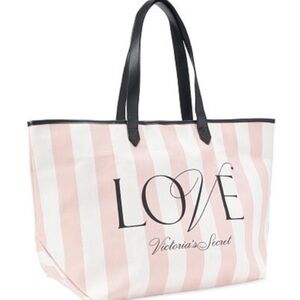 Victoria's Secret LOVE Striped Tote